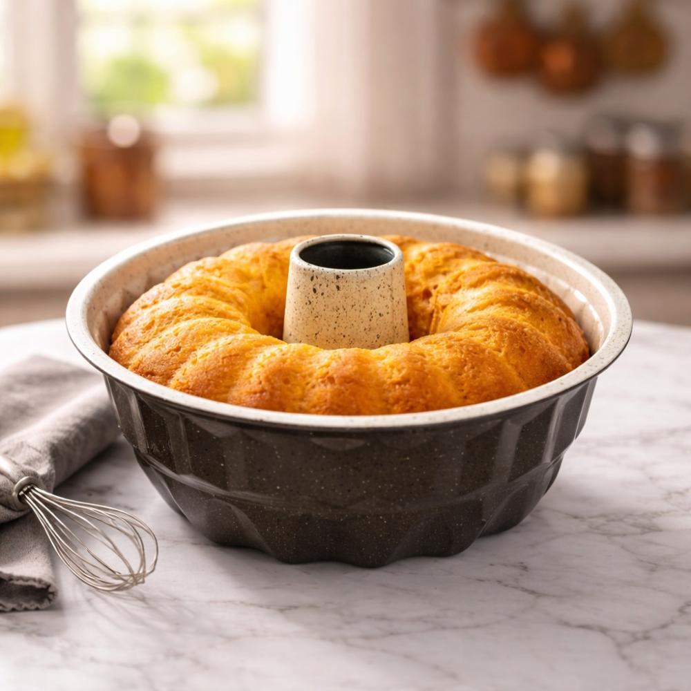 أفضل قالب كيك رخامي رمادي – مانع للالتصاق وقالب دائري – Non-Stick Cake