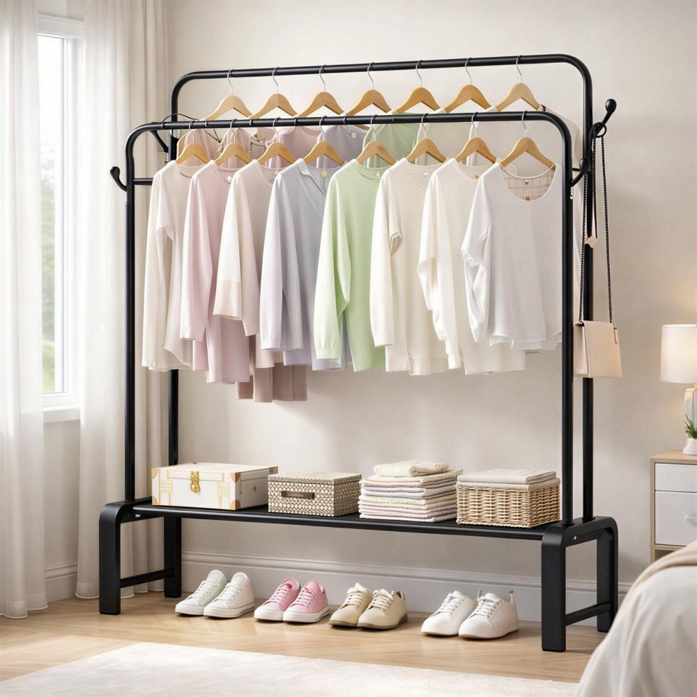 شماعة ملابس معدن – أسود (كلاسيك) – Metal Clothes Rack