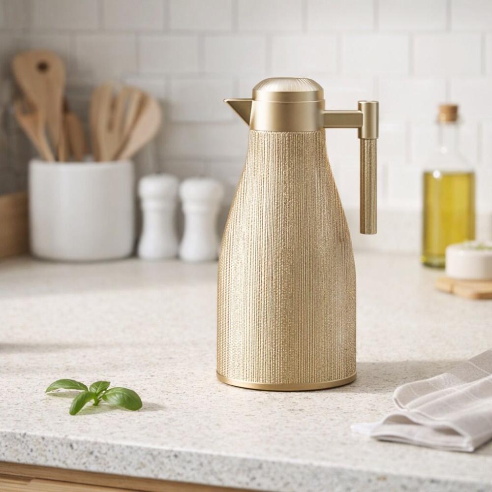 ترمس شاي وقهوة - 1 لتر بنقوش فخمة – Tea & Coffee Thermos