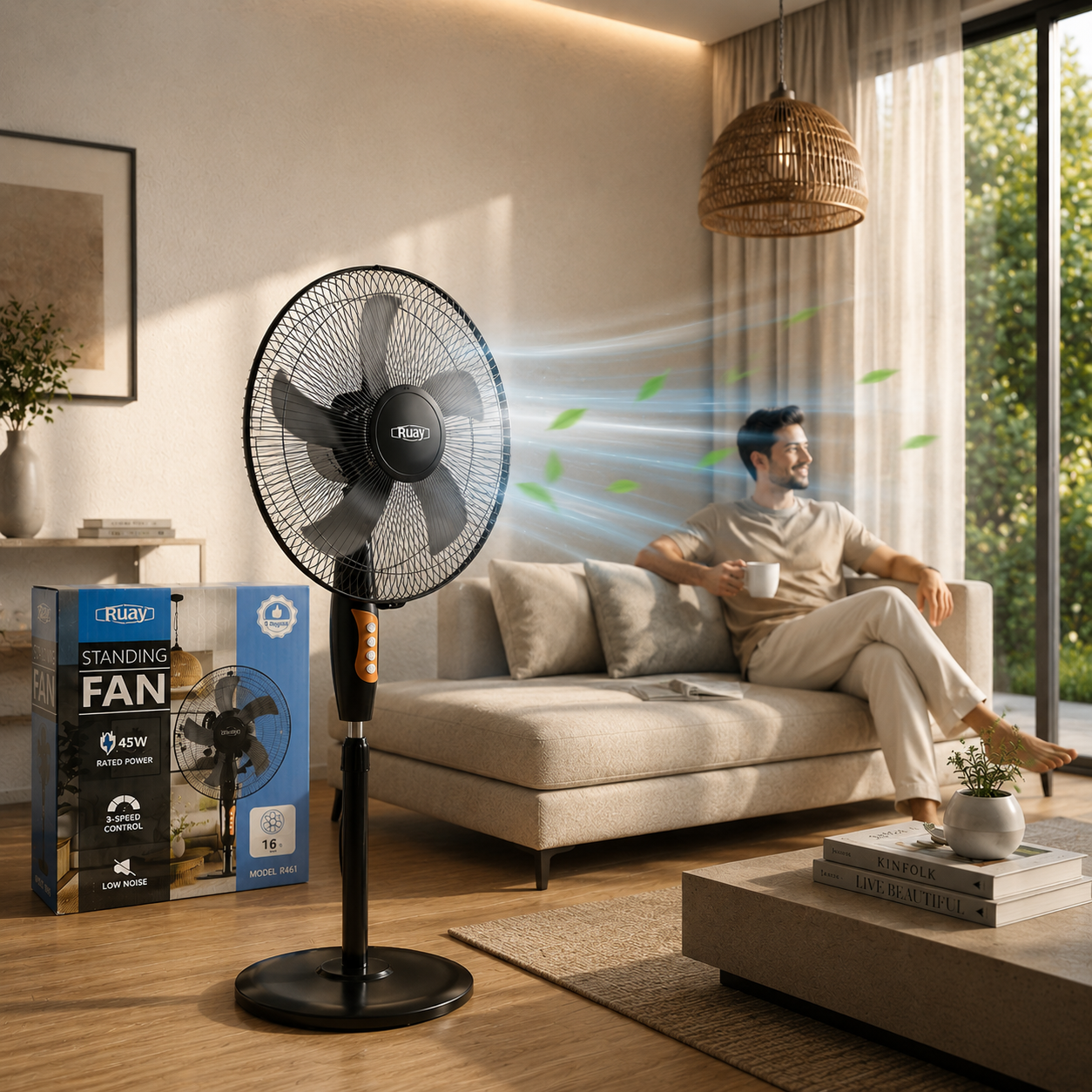 مروحة ستاند كهربائية 16 إنش بتصميم عصري أنيق – 16-inch Electric Stand 