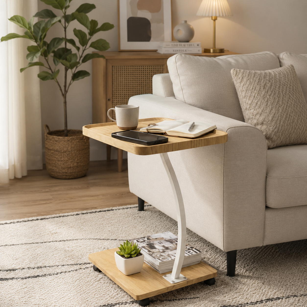 طاولة خدمة دورين مودرن متحركة بتصميم عملي فاخر – (4) – Lavera Home Mod