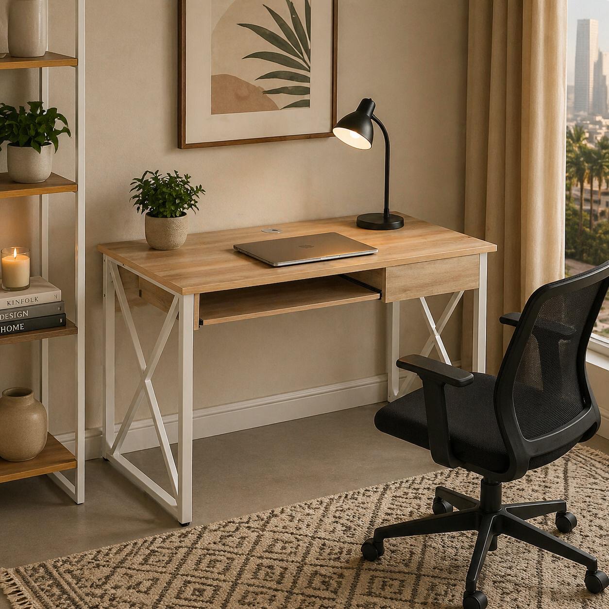 مكتب دراسة أو عمل عصري – Modern Wooden Desk