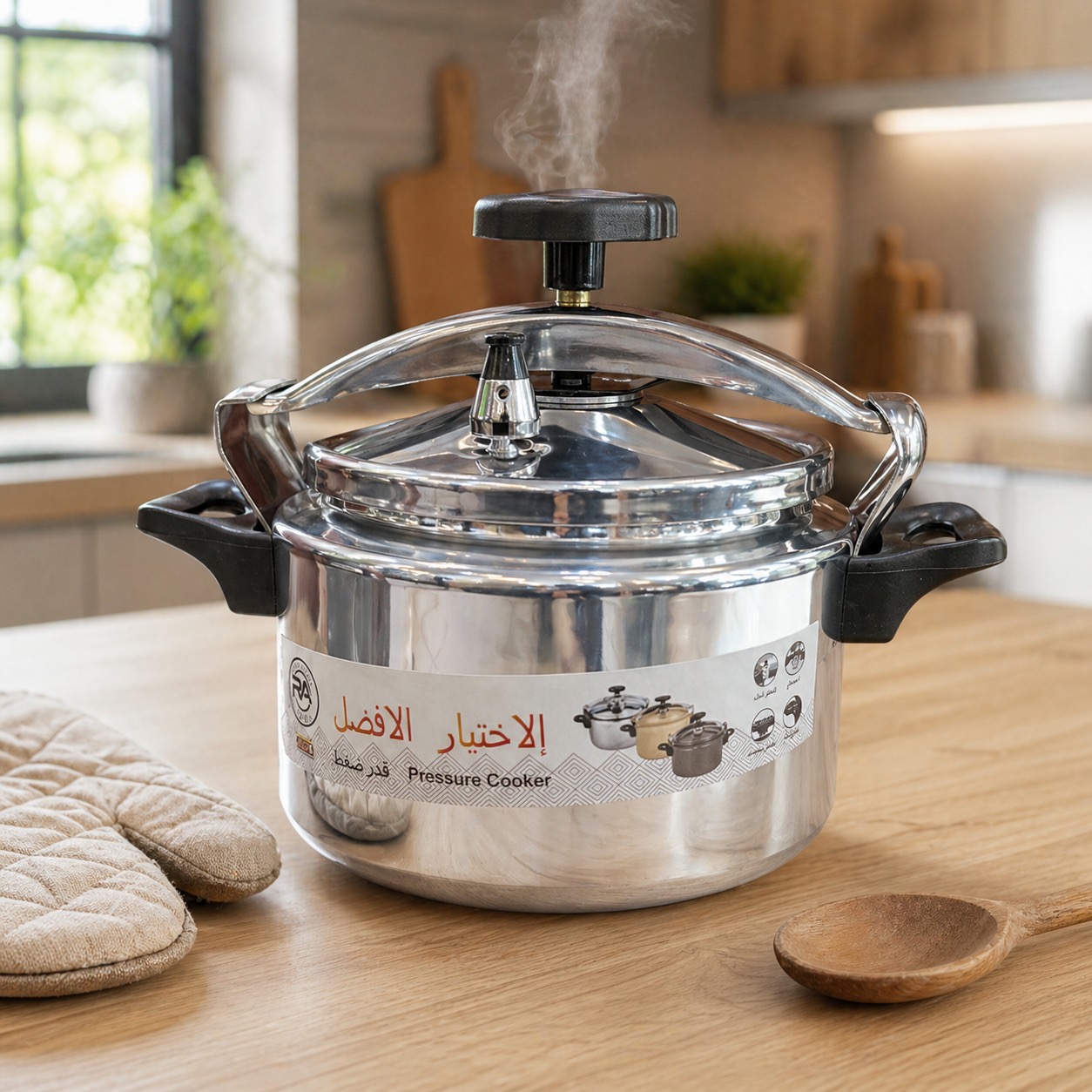 قدر ضغط ألمنيوم 7 لتر 24 سم OKAE – Aluminium Pressure Cooker