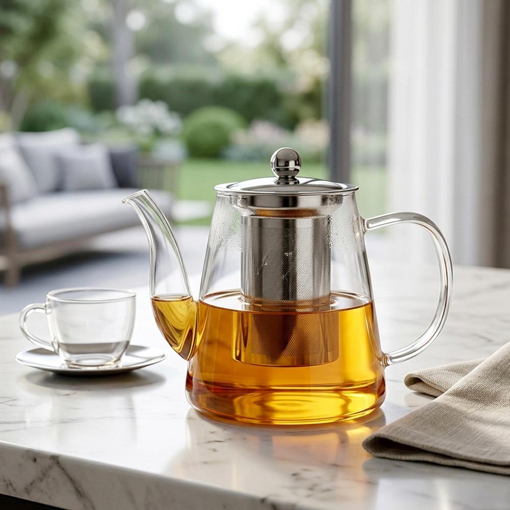 براد شاي زجاج شفاف - أحجام مختلفة - تصميم عملي – Tea & Coffee Thermos