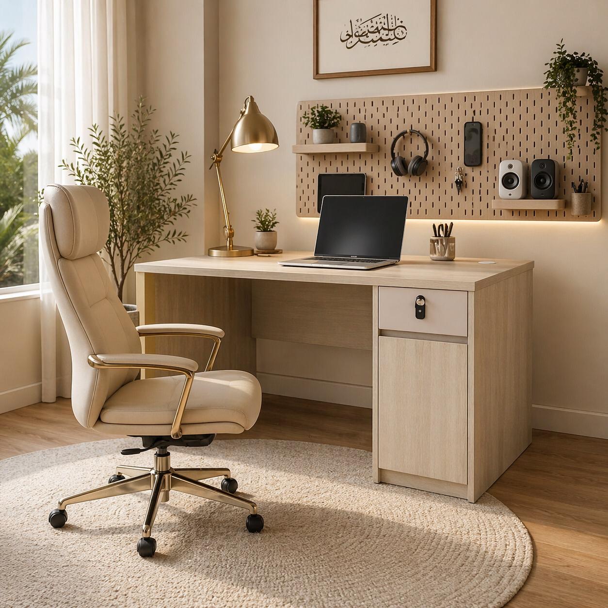 مكتب عمل (Workstation) الأبعاد (المقاس): 120 سم (طول) × 60 – Modern Wo