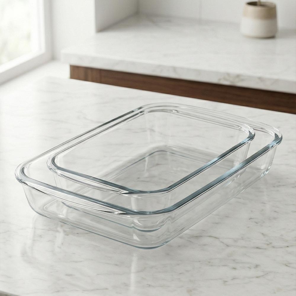 طقم صواني جوزيل 2 قطعة - شكل مستطيل - سعة كبيرة – Luxury Serving Tray