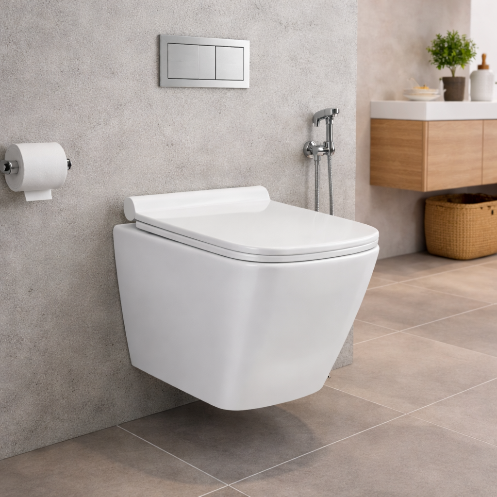 Tecno PP19 Square Wall-Mounted Bathroom Chair size  51.5*36*34