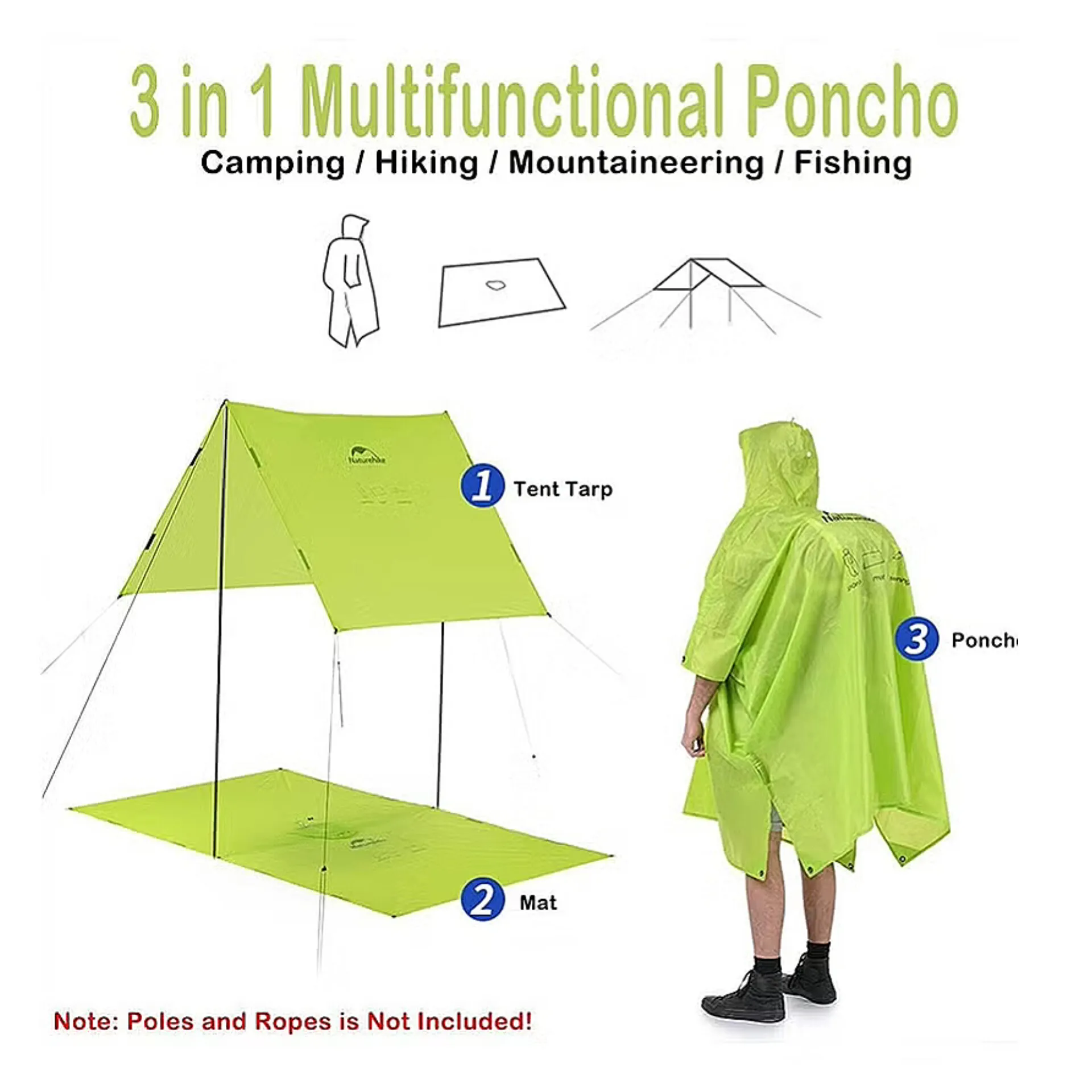 20D TRIPLE CANOPY PONCHO