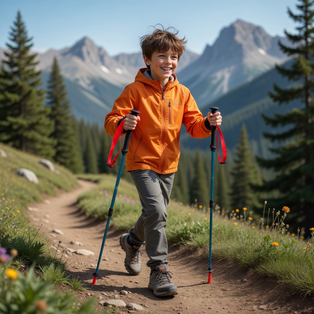 KIDS FIRST STRIKE TREKKING POLES FJORD BLUE 66 - 110 CM