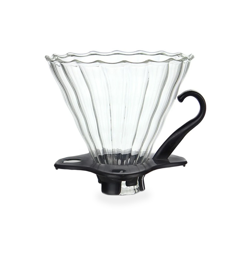 Black specialty coffee kit bag with brewing tools
