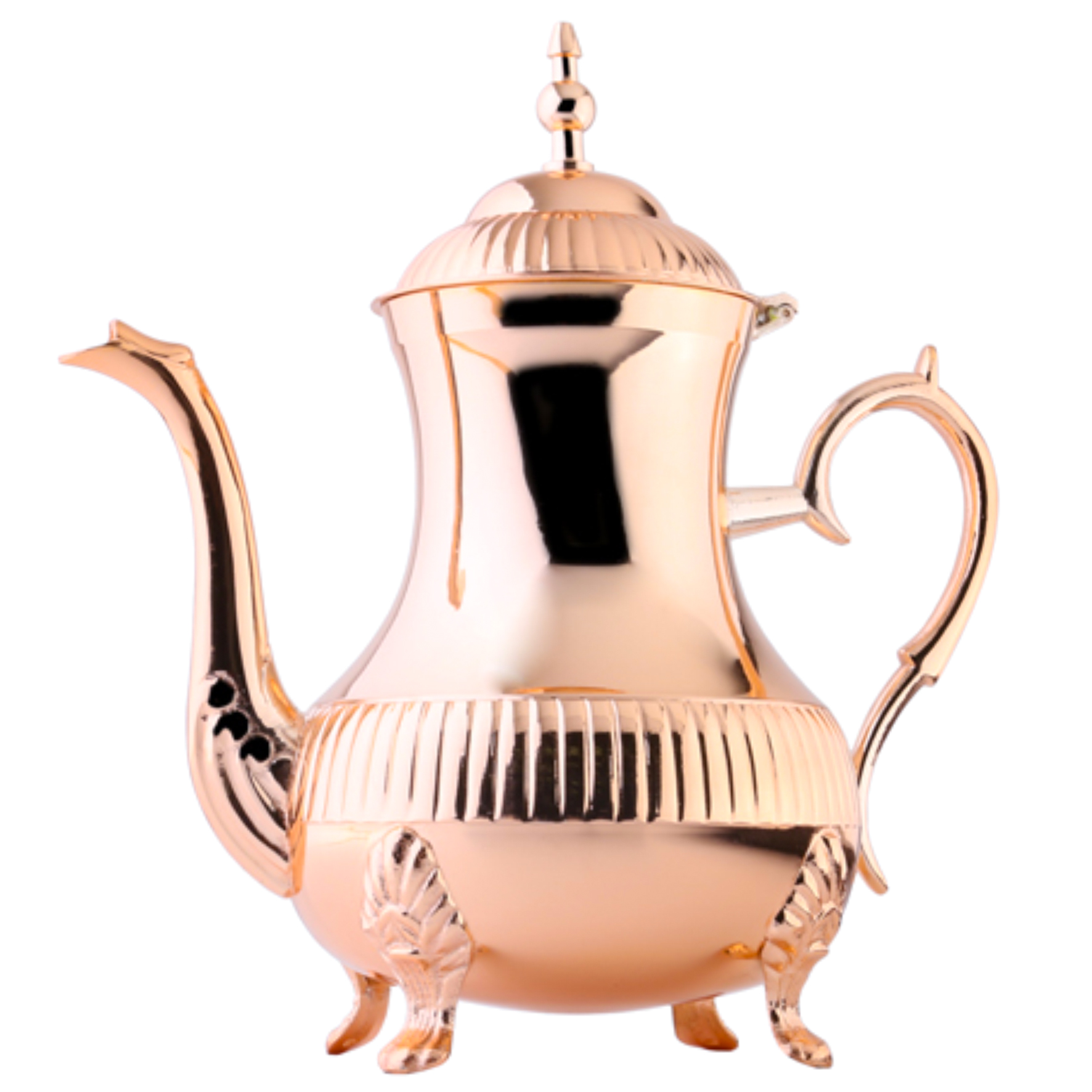 Moroccan brass teapot 1.6 L with chrome finish  Indian made