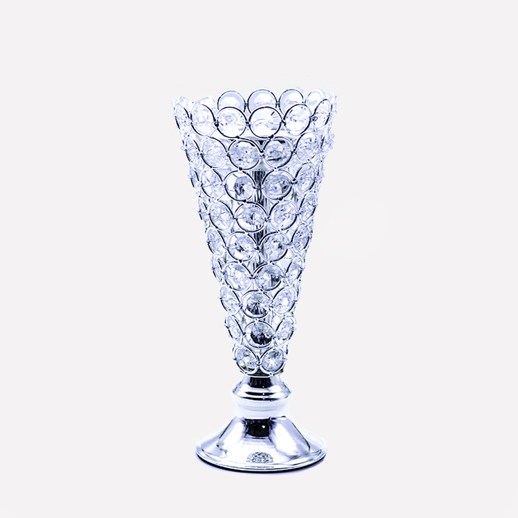 Silver crystal bakhoor burner with sparkling silver base