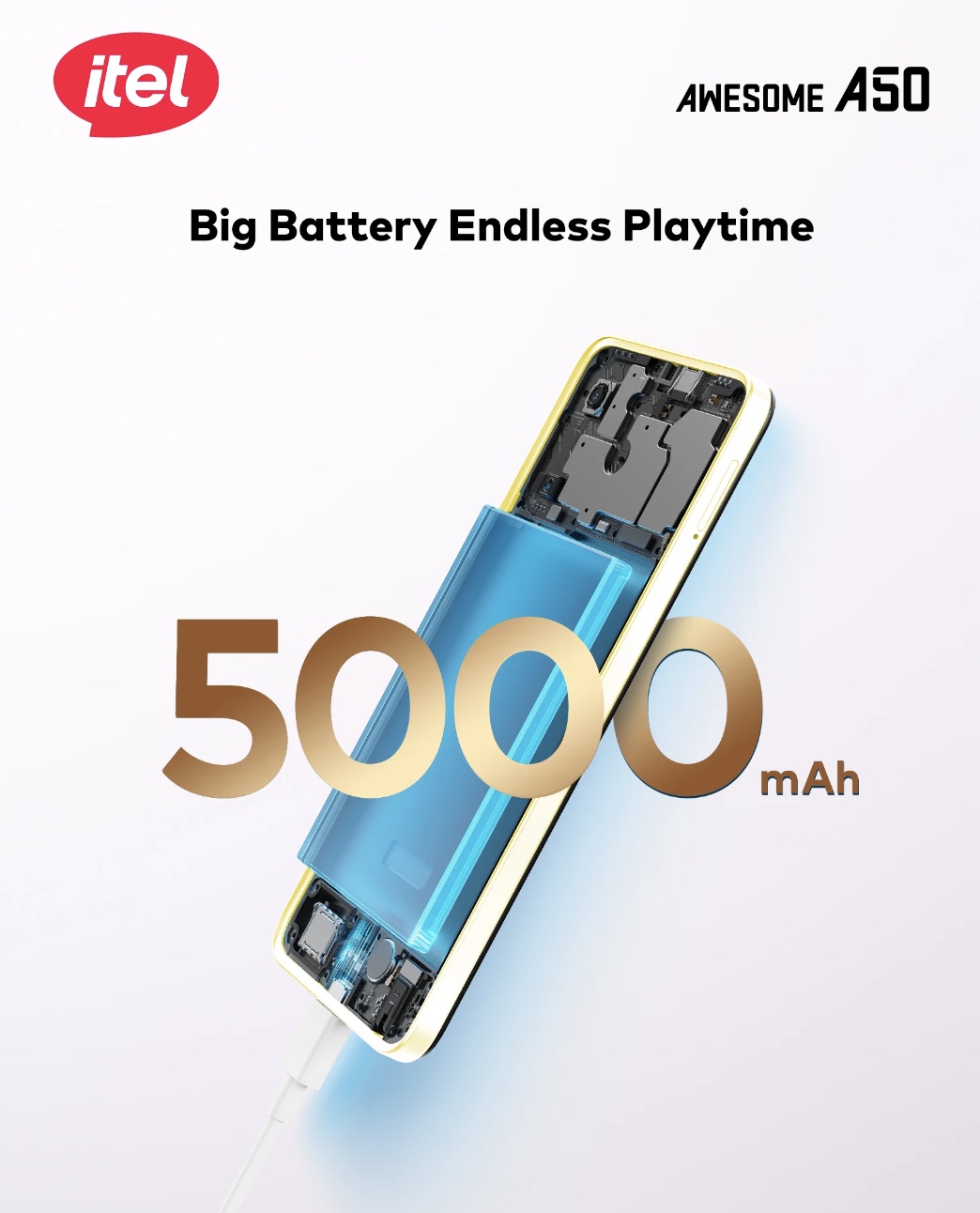 ايتل A50 ذاكرة 64 جيجا 3+5 رام 4G أخضر