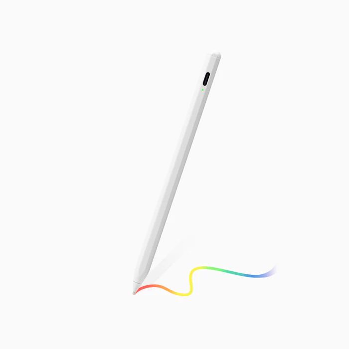 قلم ايباد جيروم jr-k12 JOYROOM امكانية لصق القلم بطرف الايباد  - أبيض