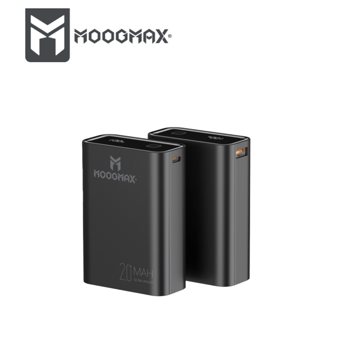 باور بانك ميني 20000mAh منفذين PD و USB بشاشة رقمية أسود