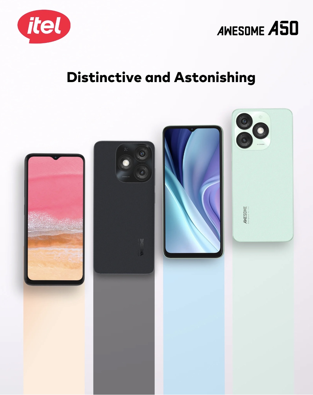 ايتل A50 ذاكرة 64 جيجا 3+5 رام 4G أخضر
