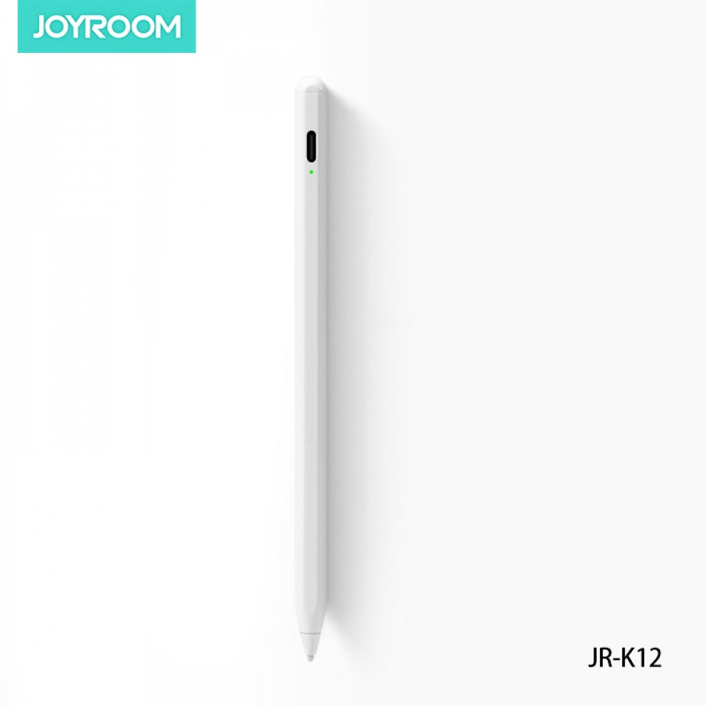 قلم ايباد جيروم jr-k12 JOYROOM امكانية لصق القلم بطرف الايباد  - أبيض