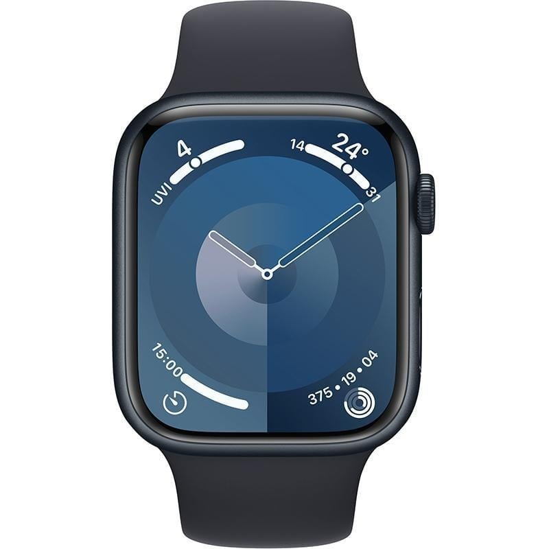 ساعة ابل 9 مقاس 45 ملم GPS - أسود