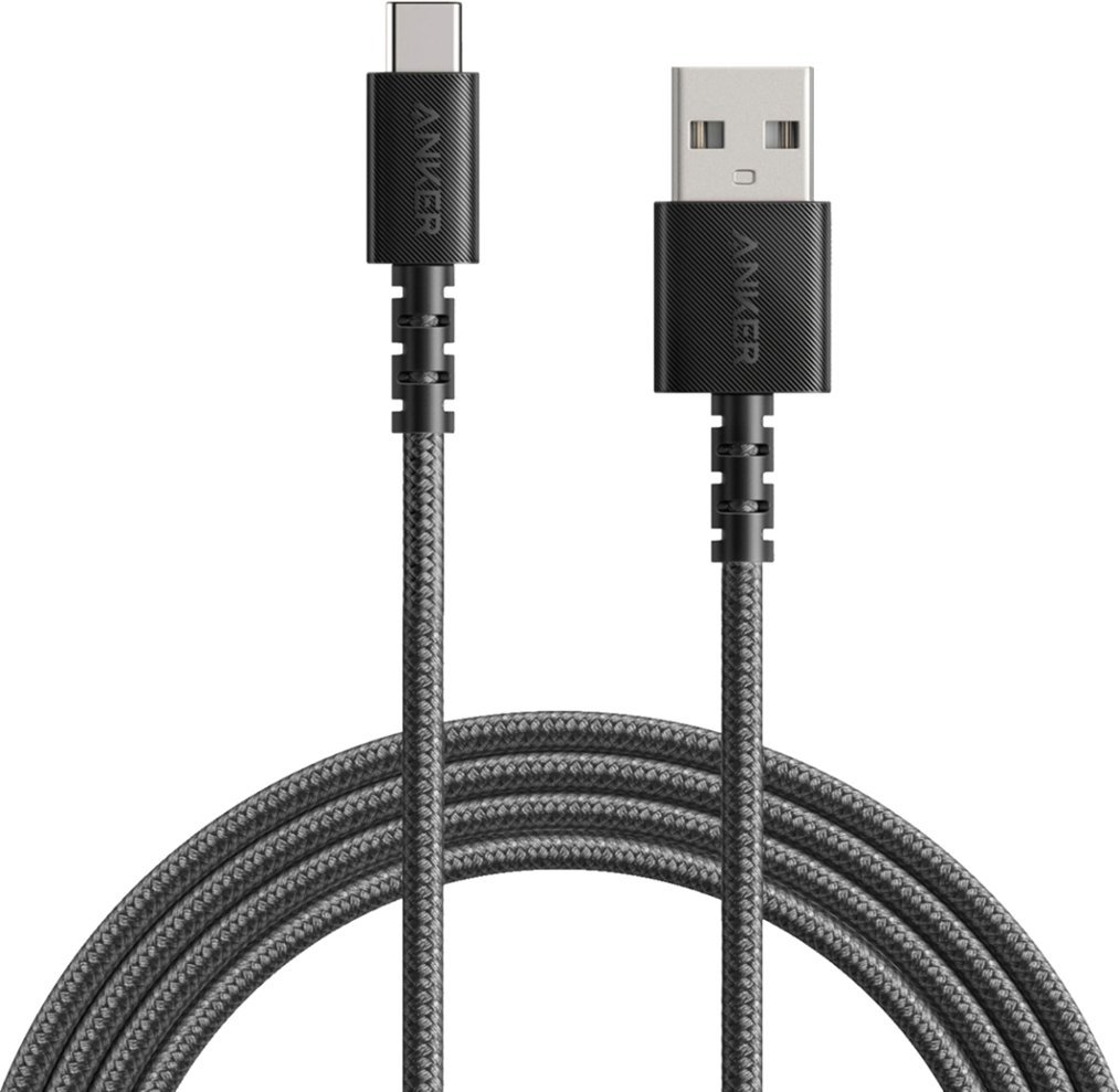 كيبل أنكر تايب سى USB قماش 1متر  أسود