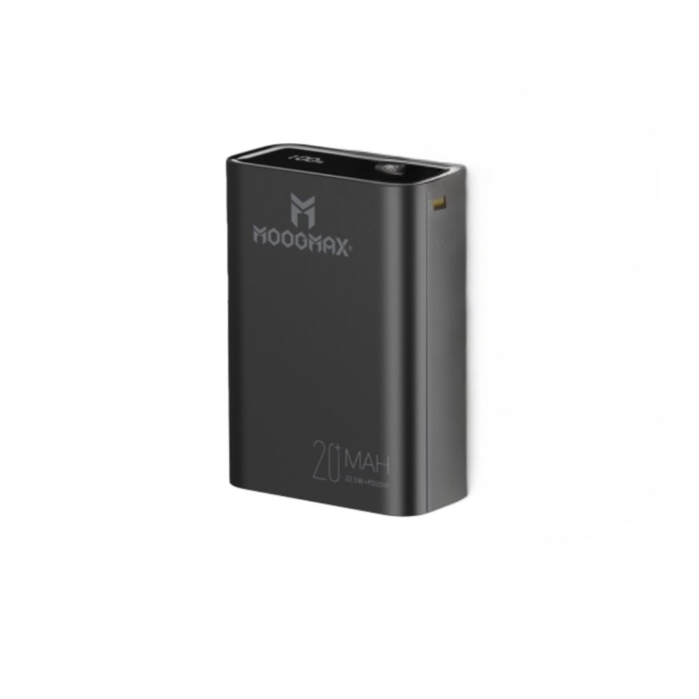 باور بانك ميني 20000mAh منفذين PD و USB بشاشة رقمية أسود