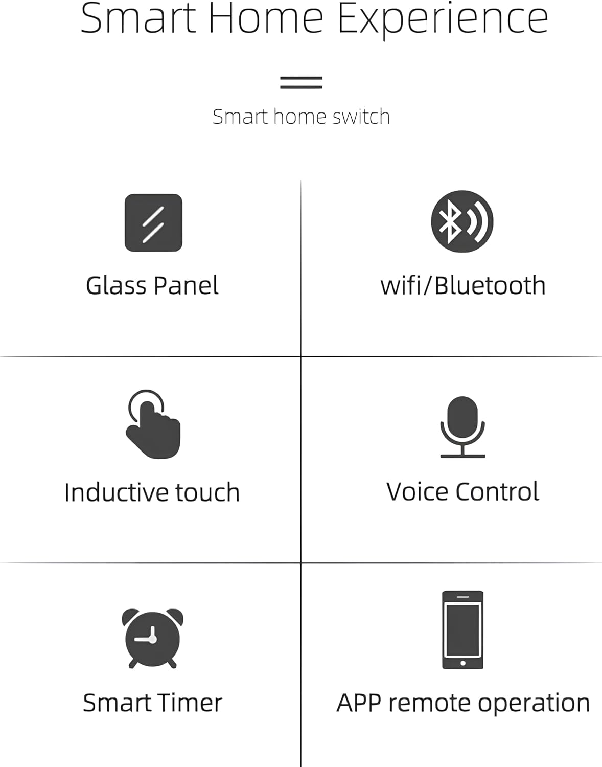  مفتاح اضاءة ذكي WiFi لمس، ابيض، متوافق مع اليكسا، تحكم عن بعد عن طريق تطبيق 