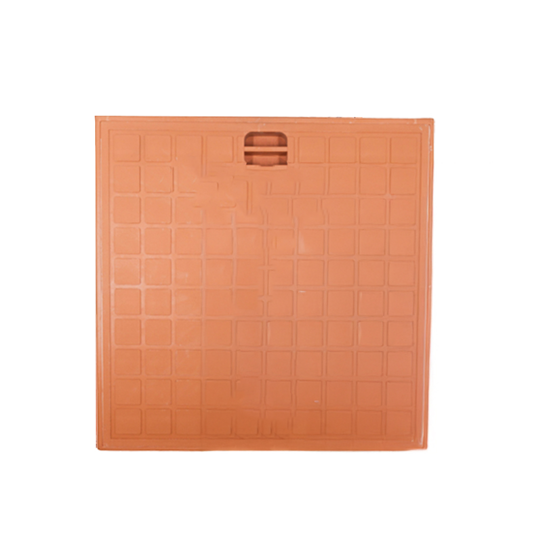  غطاء تفتيش بلاستك  بني PVC عالي التحمل  - 60×60 سم 
