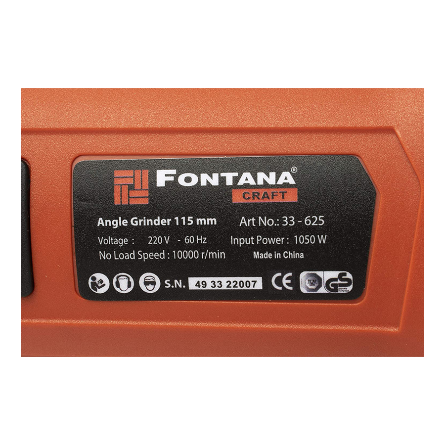  صاروخ جلخ كهربائي 1050W - 115MM 