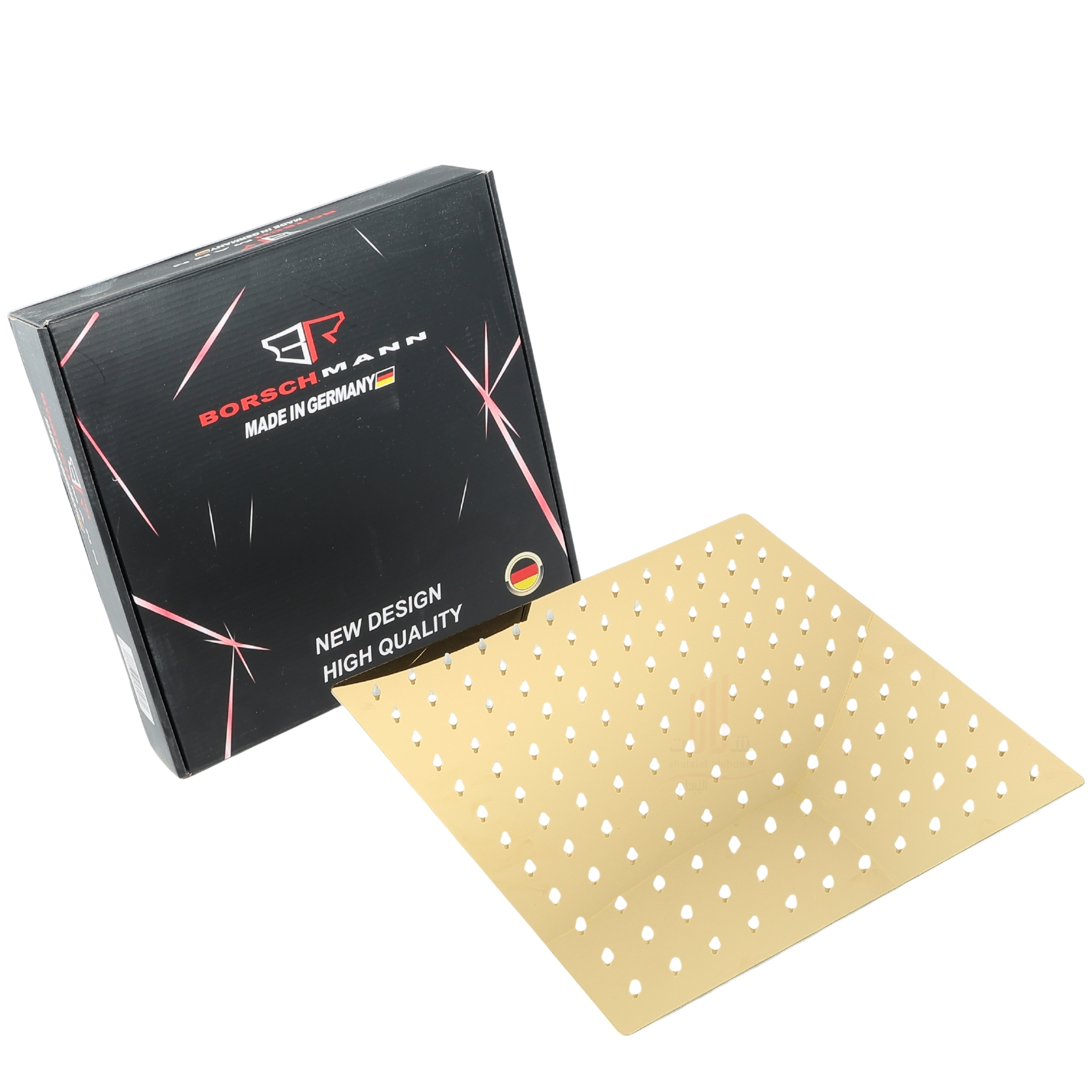  طاسة دش مربع ذهبي مقاس 30×30 سم BORSCH MANN 