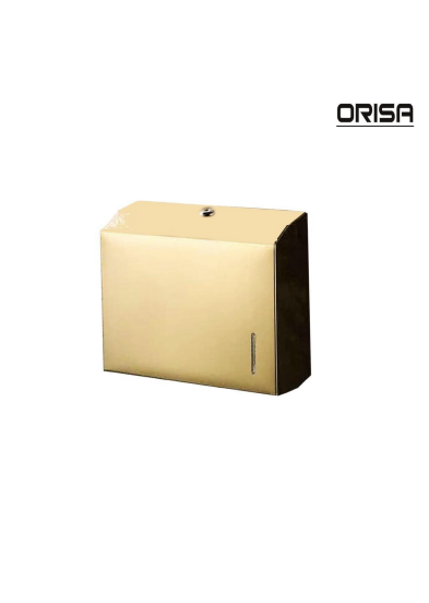  صندوق مناديل ستانلس مطور ذهبي ORISA 