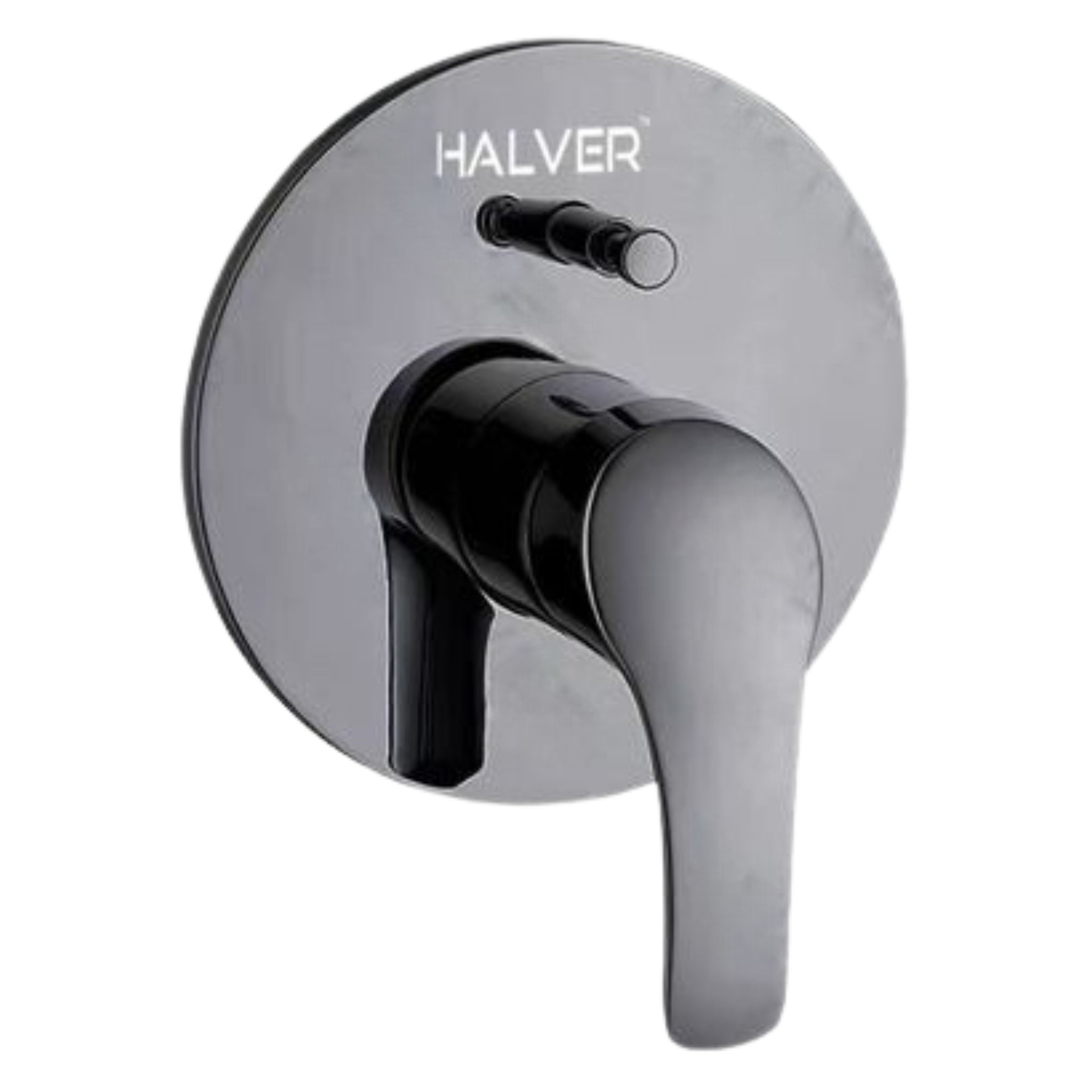   وجه خلاط دش مخفي دائري خطين رمادي HALVER 