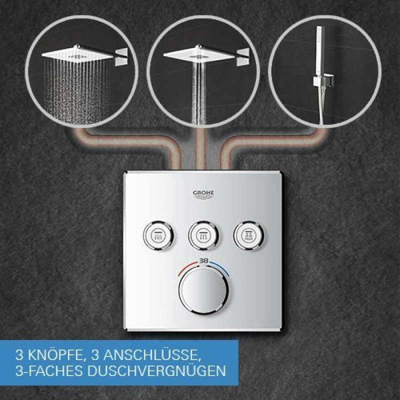  وجه خلاط مخفي جروهي [GROHE]SMART CONTROL 3W 