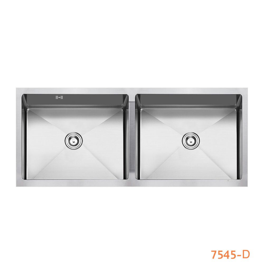  حوض مجلى مزدوج ستانلس ستيل مقاس 75×45 سم HALVER 