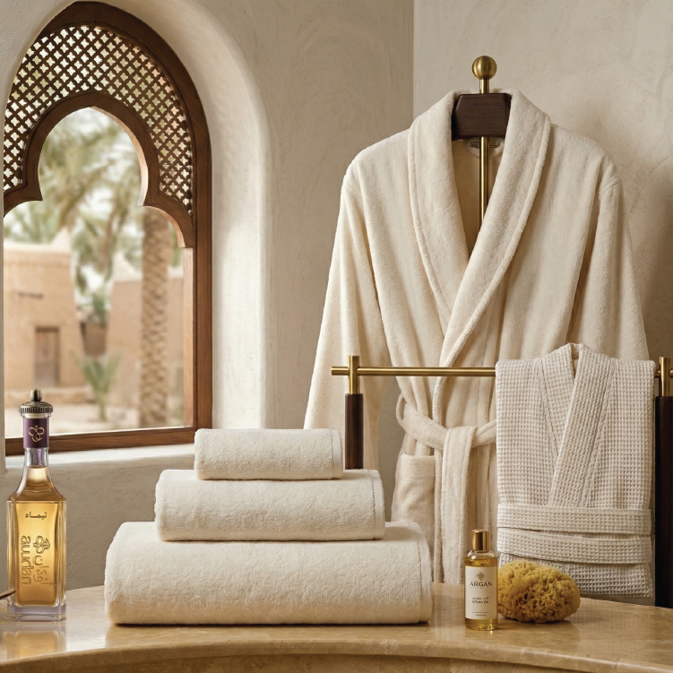 AWDAN towels, bathrobes, and bath mats