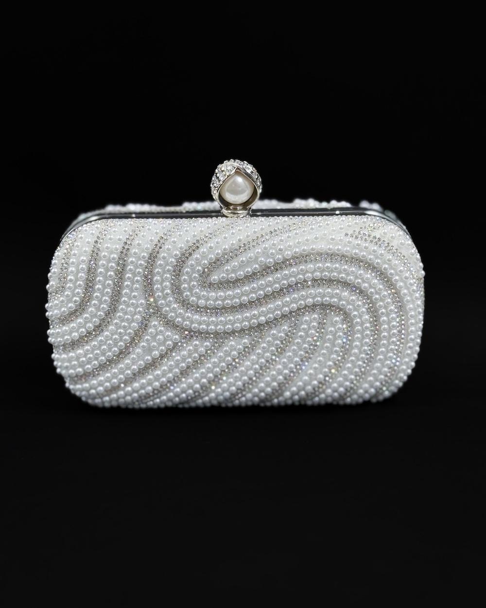 Pearl Waves Evening Clutch Bag