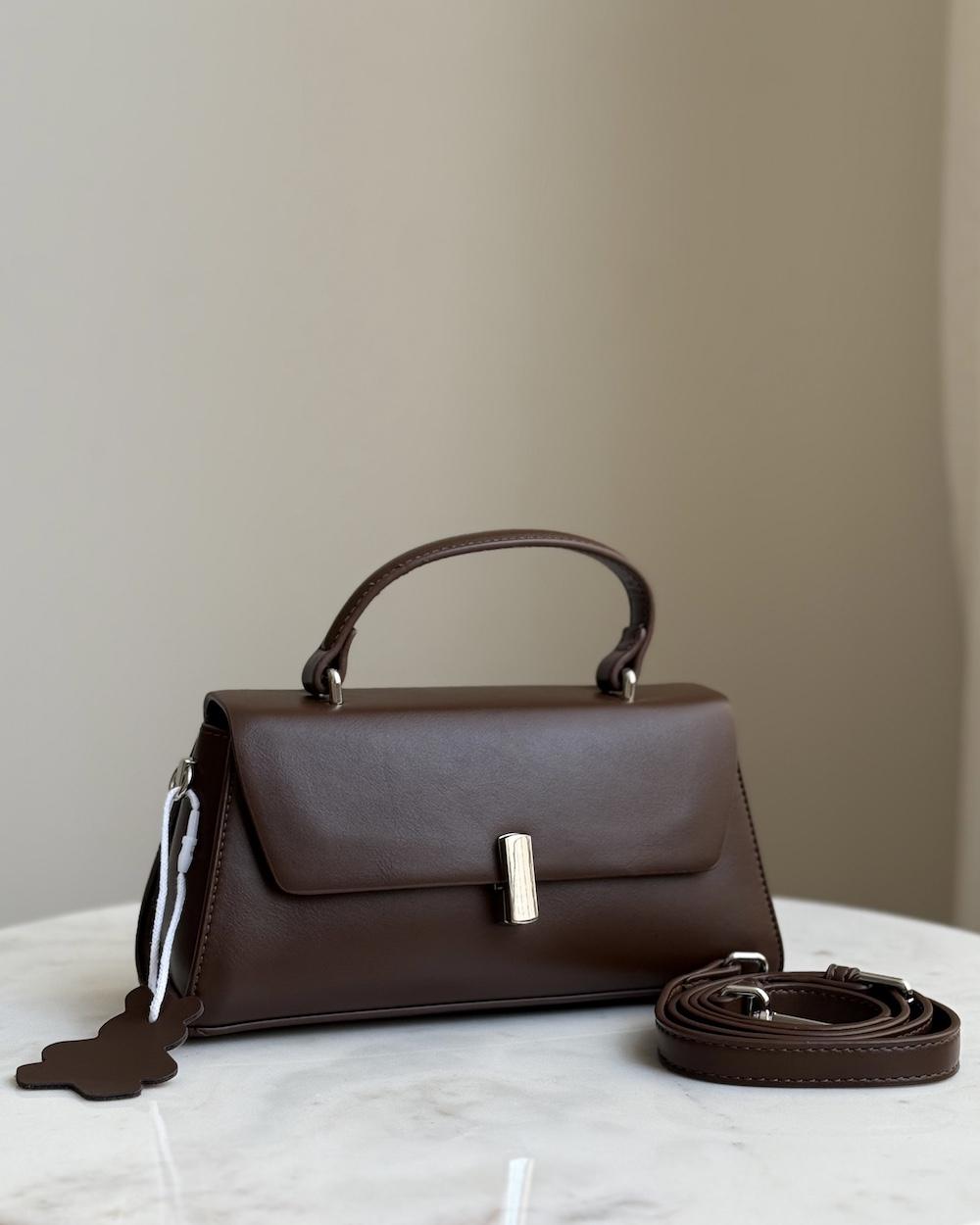 Luxury bag with soft leather and front flap