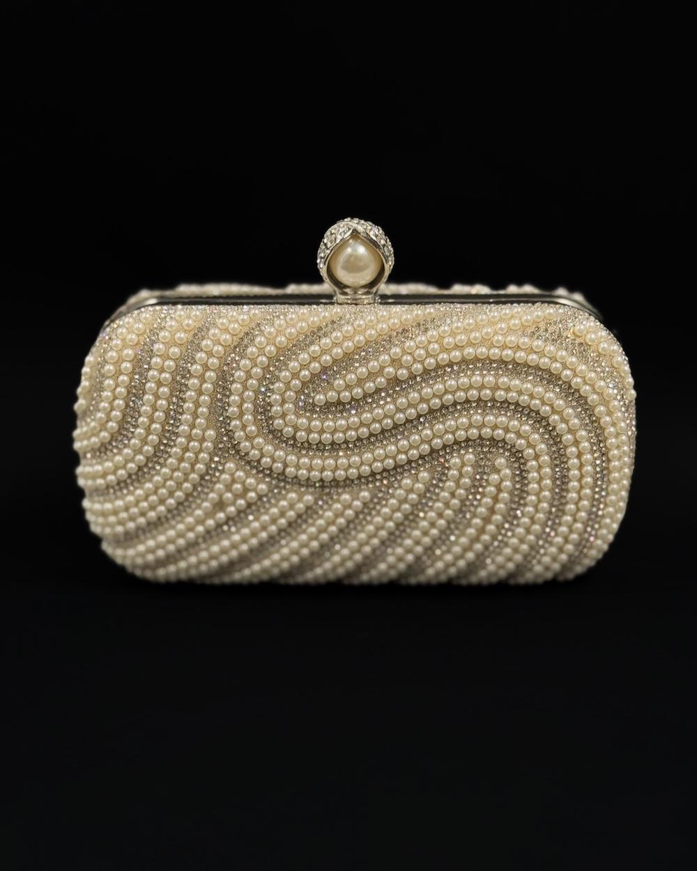 Pearl Waves Evening Clutch Bag