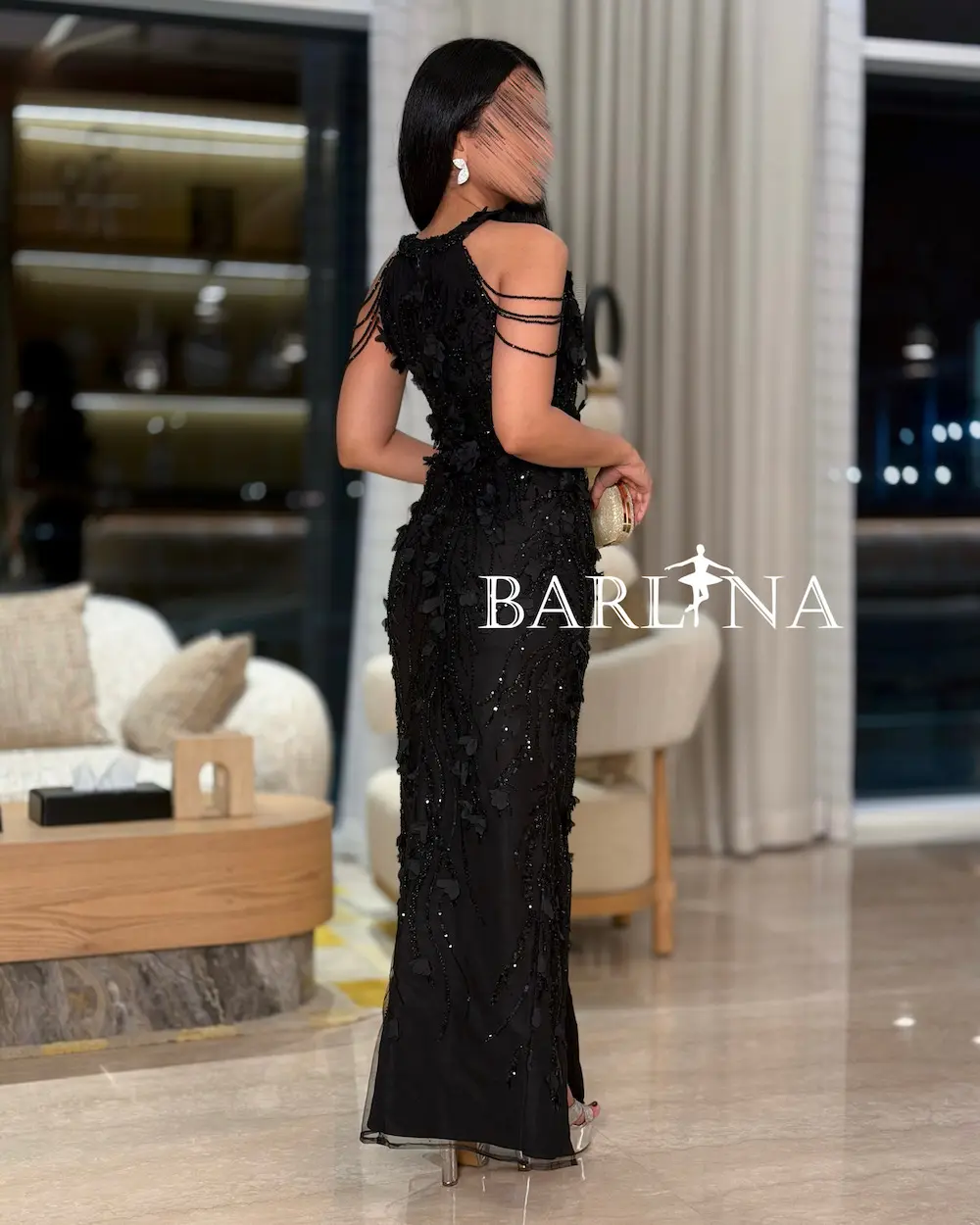 sachin and babi light blue dress CHOSMO Black Formal Dress, New Autumn Sequin Long Sleeve Orange Ball Gown  Dress, Elegant Fitted High Waist Evening Dress, Long Women's Dress Wedding  Spring Party main image 0