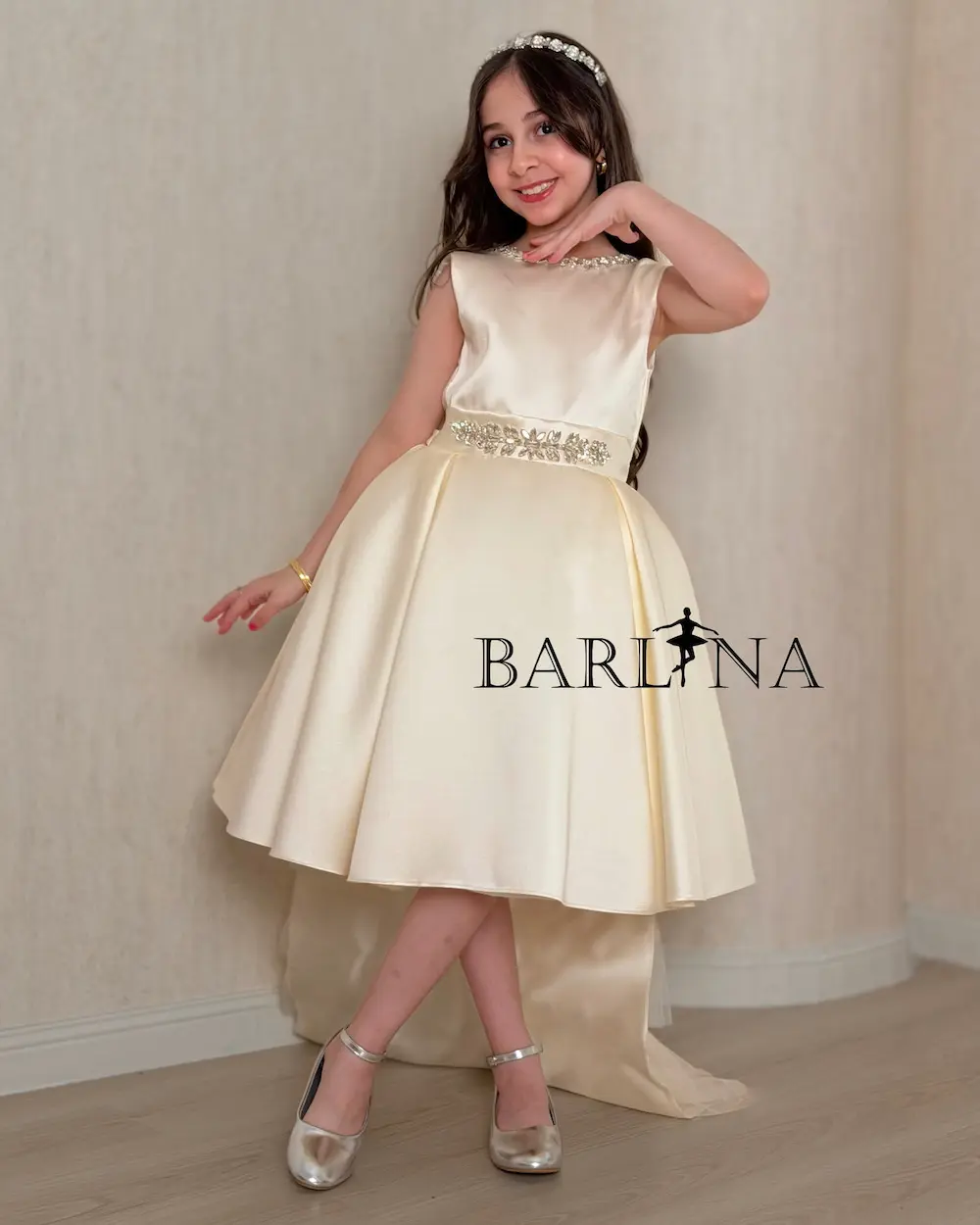 vintage rose dress Rose Gold Glitter Floral Prom Gown