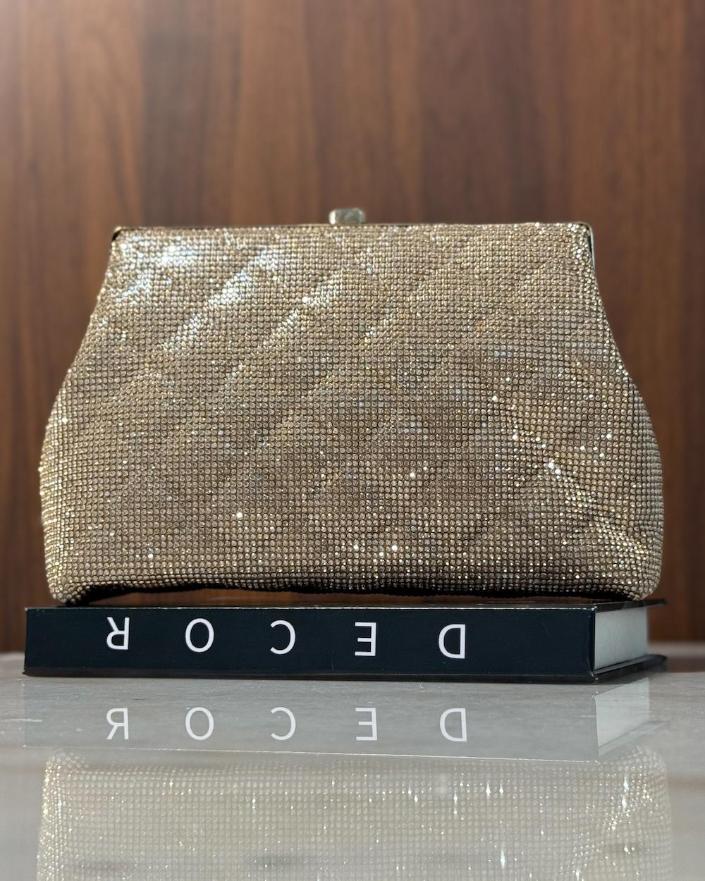 Fully studded clutch bag