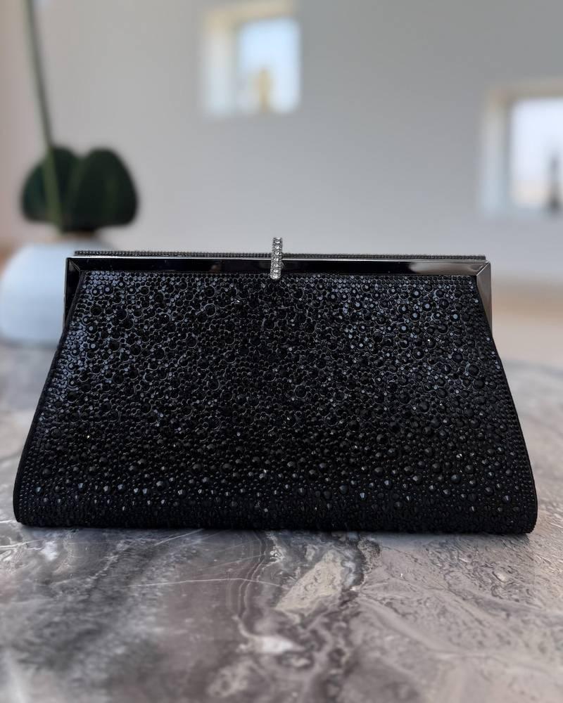 Evening bag studded with sparkling stones