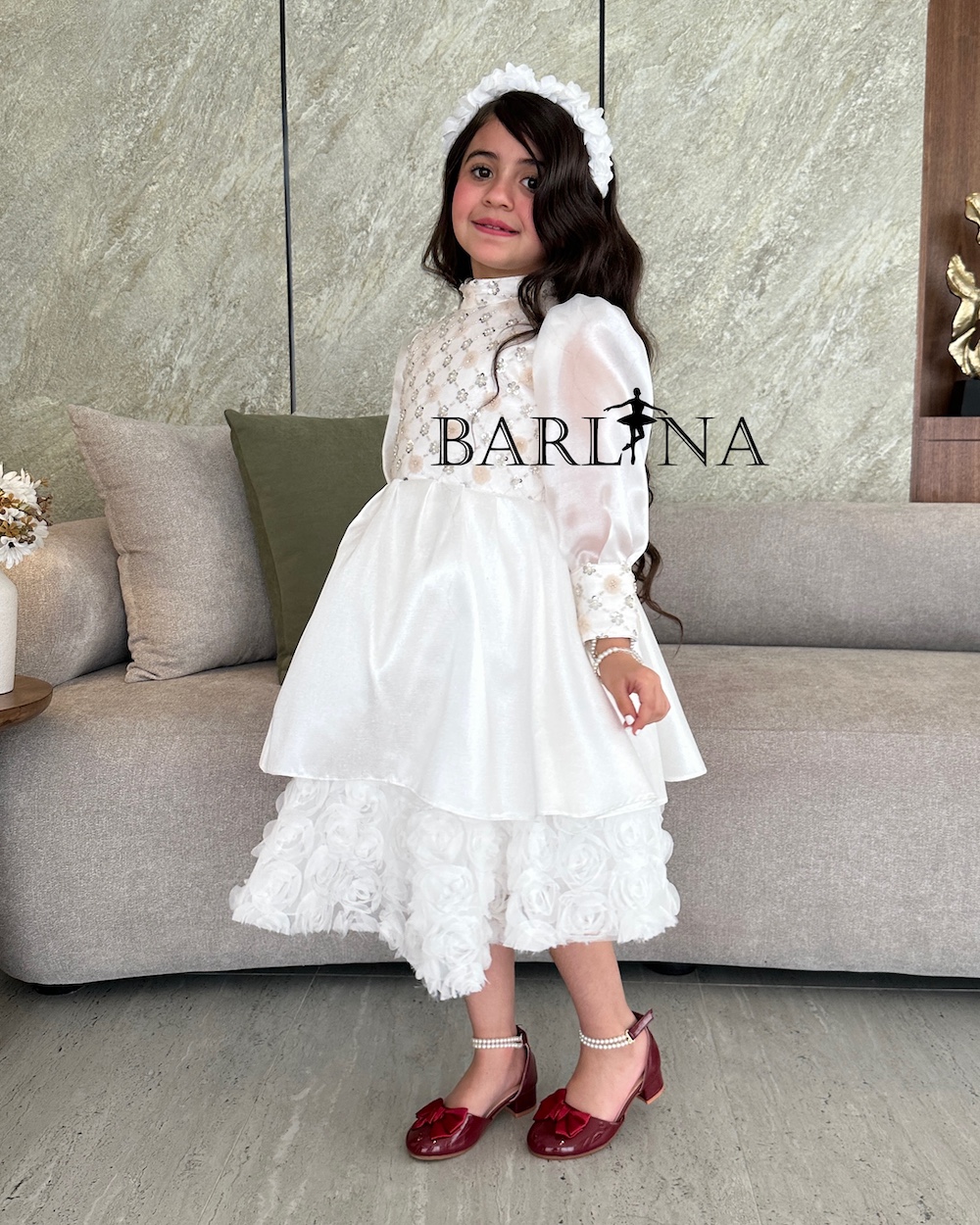 sachin and babi light blue dress Yulia Yanina Fall-Winter 2014-15 Couture – Black, long-sleeved, velvet dress  decorated with transparent muslin black flower embroidery main image 0