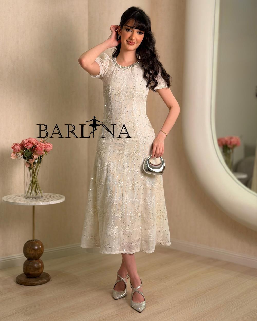 A soft and elegant dress embroidered with sequins
