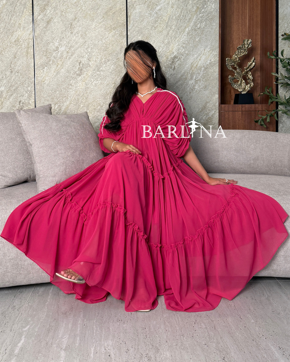 Casual Fuchsia Loose Dress