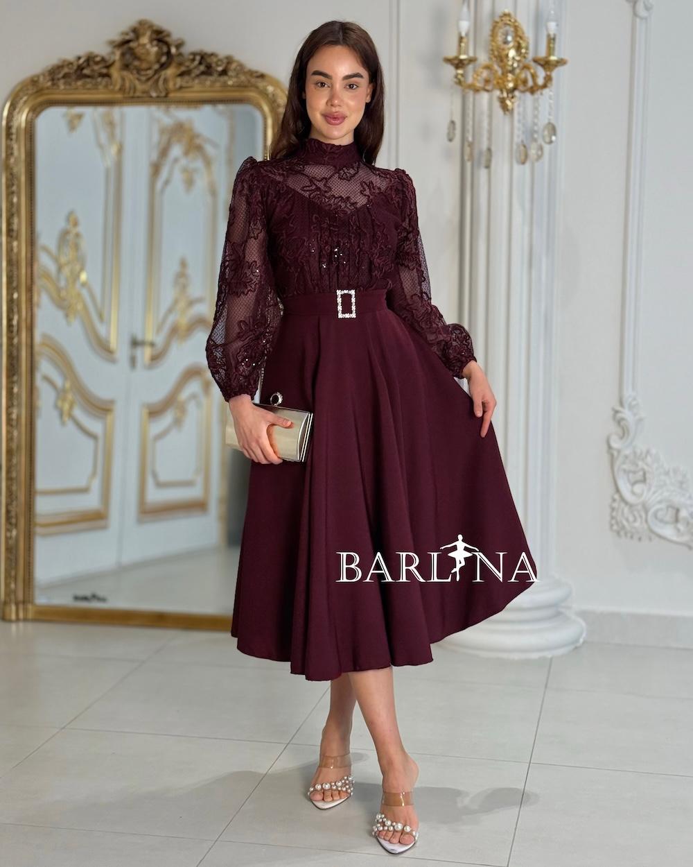 A soft dress with beaded lace