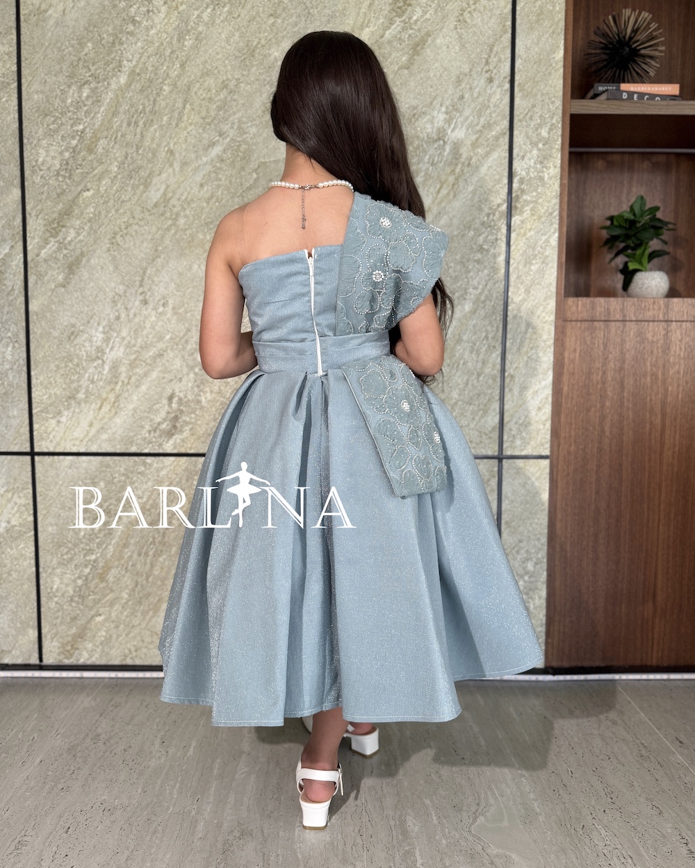 Tiffany Girls One Shoulder Embellished Dress