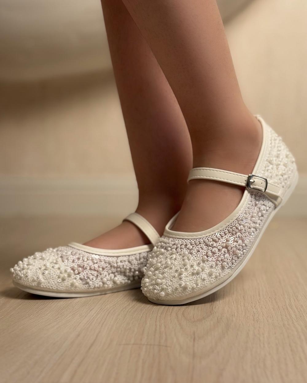 Stylish girls' shoes adorned with sparkling sequins