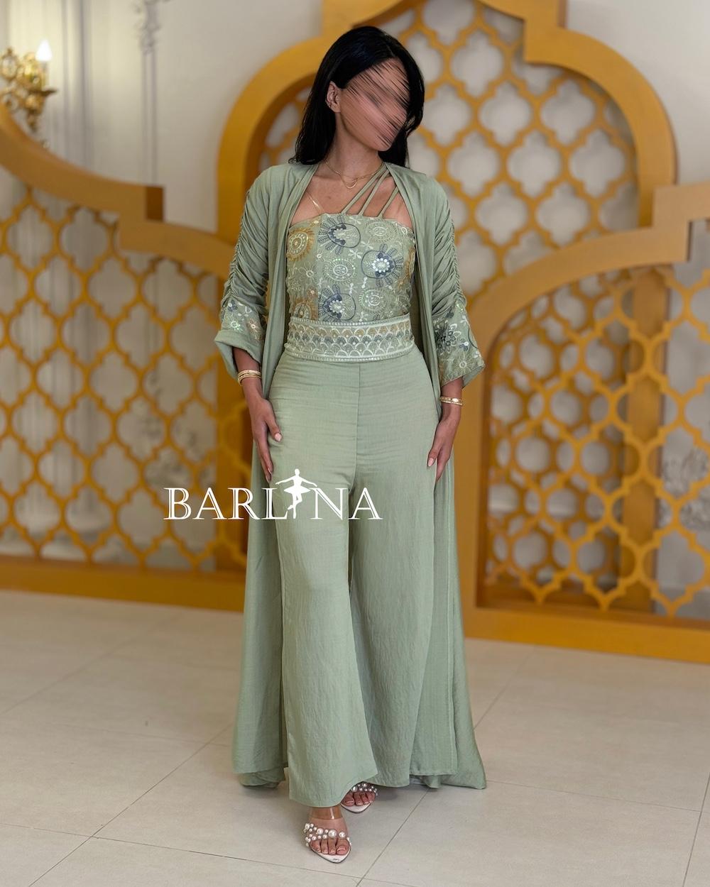 Luxurious jalabiya with an embroidered jumpsuit