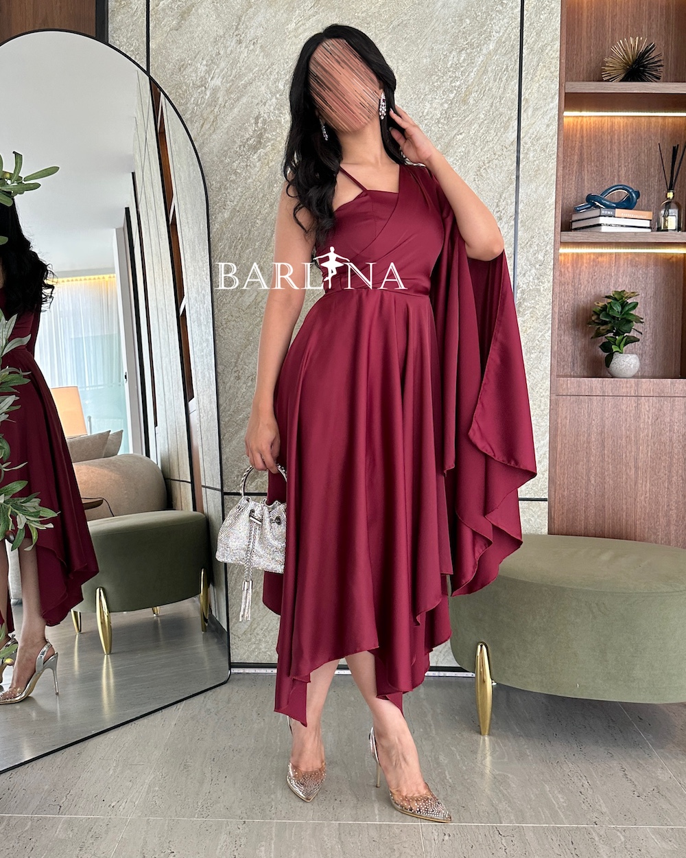 strapless open back dress Beautiful Gradient Red Tulle Off Shoulder Long Party Dress, Red Evenin –  Cutedressy main image 1