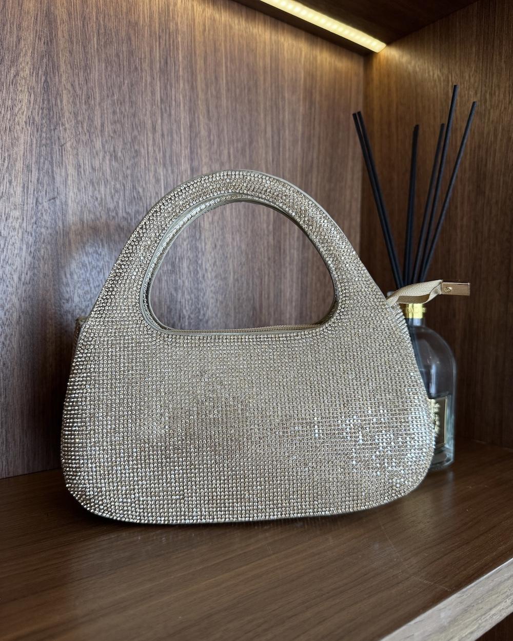 Handbag fully encrusted with crystals