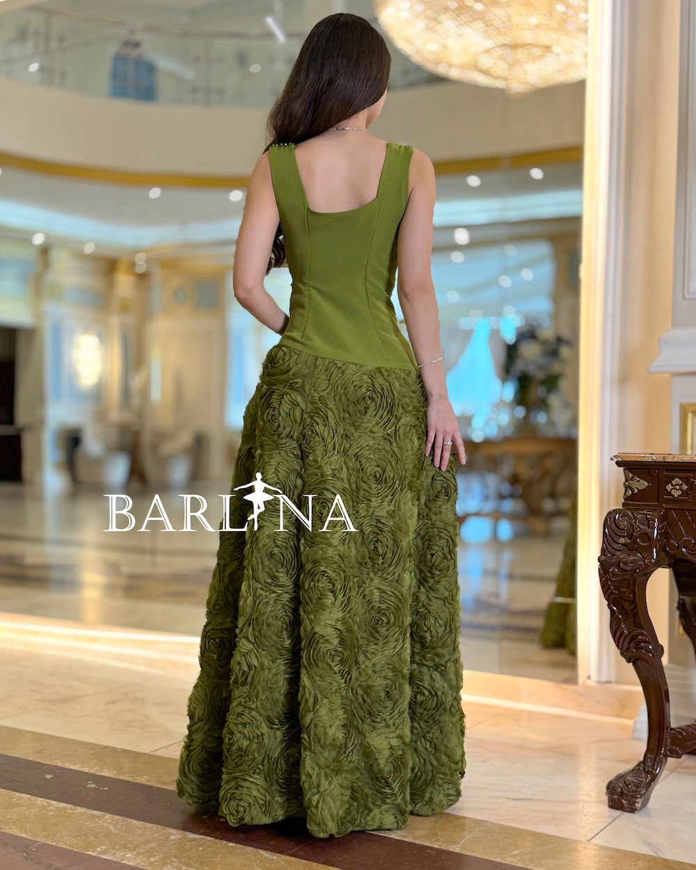 olive green dress fabric Midweight European Linen main image 1